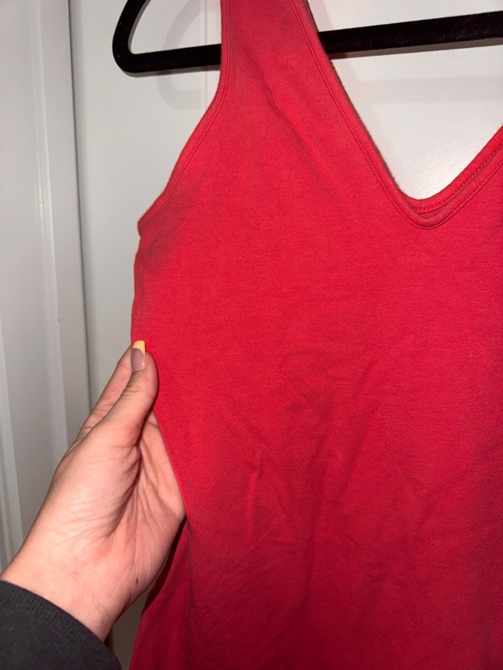 Women's Red-Pink V-Neck Body con Dress
